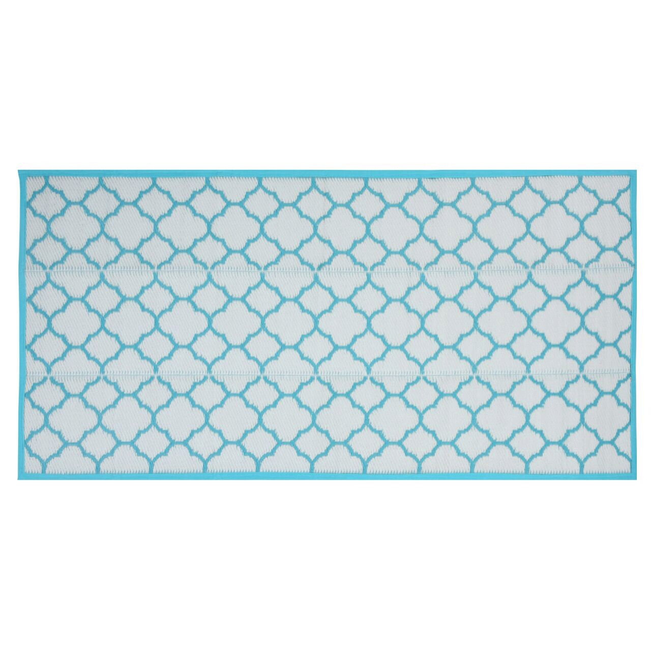 Patura pentru picnic Quatrefoil, pliabila, 90x180 cm, polipropilena, bleu - imagine 3